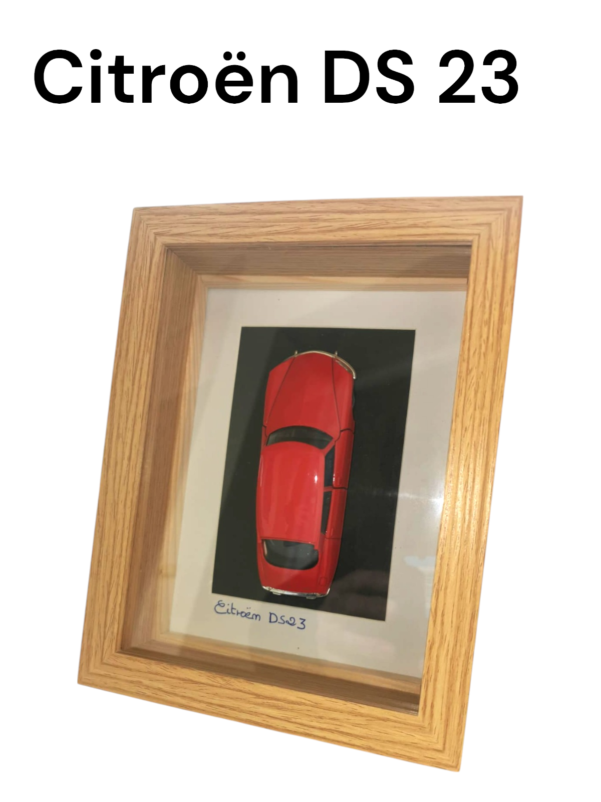 Cadre artisanal avec voiture miniature 1/36 - Décoration et collection