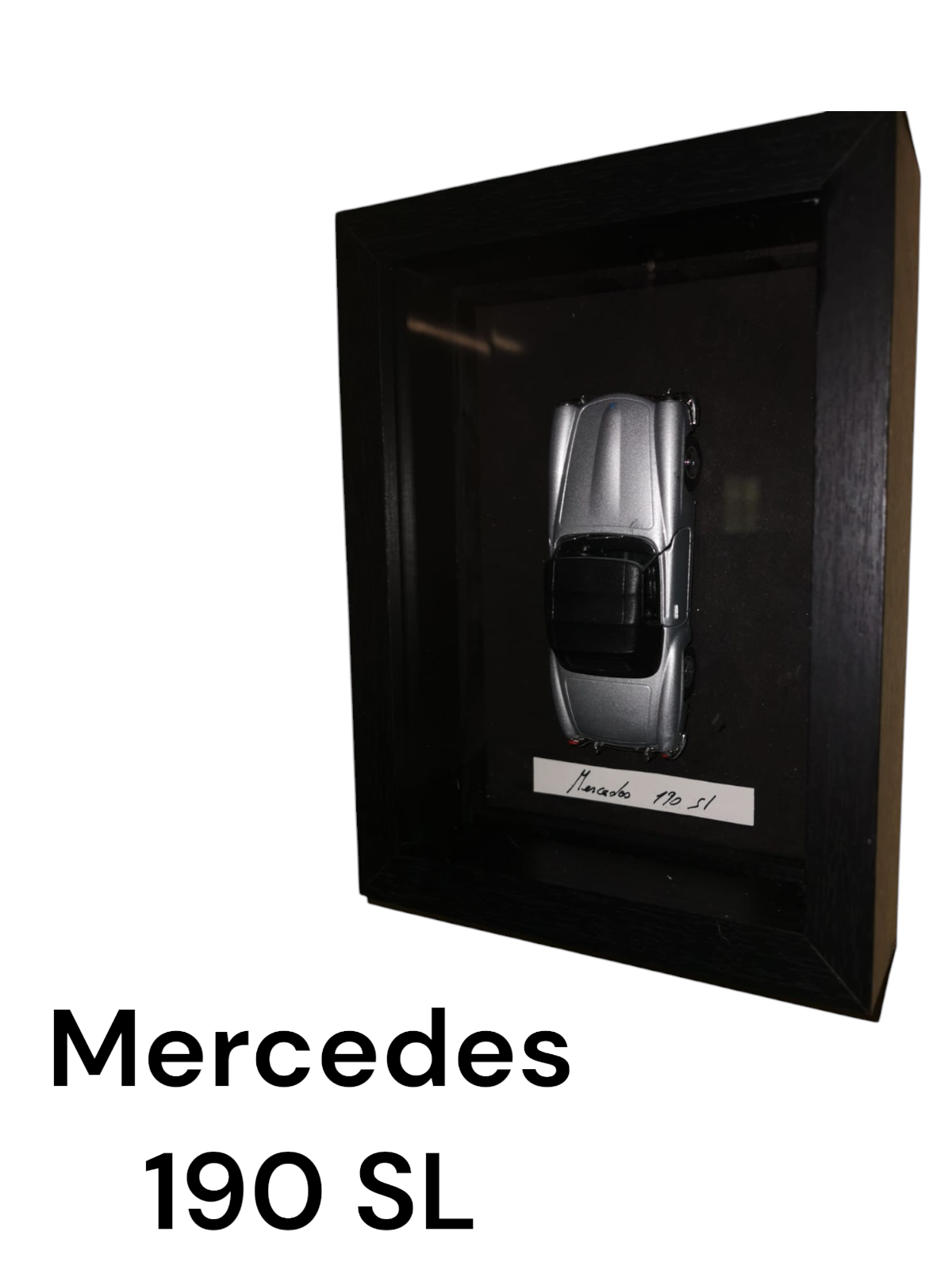 Cadre artisanal avec voiture miniature 1/36 - Décoration et collection