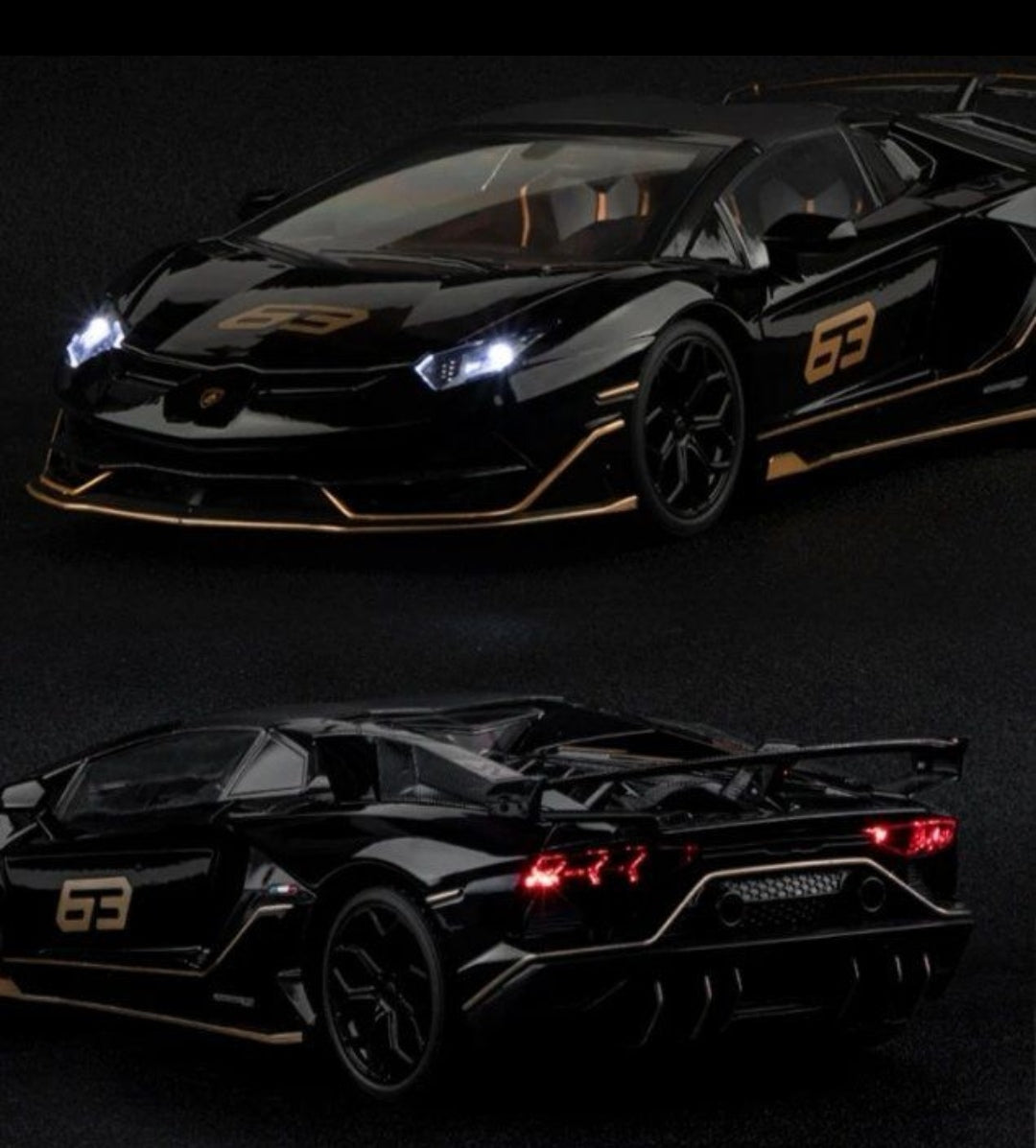 Lamborghini Aventador SVJ 1/18 Son et lumière