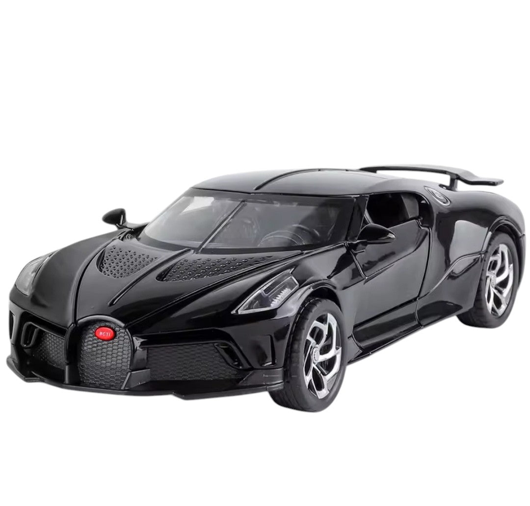 Bugatti Bolide Voiture Noire - 1/32 - Ouvrants amovibles - Son & lumière